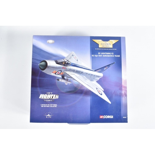 46 - FOUR BOXED LIMITED EDITION 1:72 SCALE JET FIGHT POWER CORGI AVIATION ARCHIVE DIECAST MODEL AIRCRAFTS... 