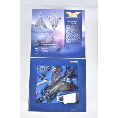 46 - FOUR BOXED LIMITED EDITION 1:72 SCALE JET FIGHT POWER CORGI AVIATION ARCHIVE DIECAST MODEL AIRCRAFTS... 