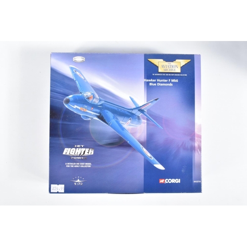 46 - FOUR BOXED LIMITED EDITION 1:72 SCALE JET FIGHT POWER CORGI AVIATION ARCHIVE DIECAST MODEL AIRCRAFTS... 