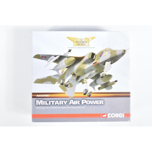 47 - FOUR BOXED 1:72 SCALE CORGI AVIATION ARCHIVE DIECAST MODEL AIRCRAFTS, the first a RAF Trainers Briti... 