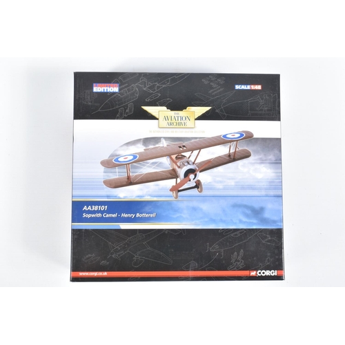 48 - FOUR BOXED LIMITED EDITION CORGI AVIATION ARCHIVE DIECAST MODEL AIRCRAFTS, the first is a 1:72 scale... 