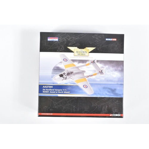 49 - FOUR BOXED 1:27 SCALE LIMITED EDITION CORGI AVIATION ARCHIVE DIECAST MODEL AIRCRAFTS, the first is a... 