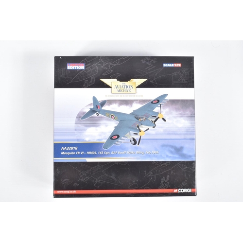 49 - FOUR BOXED 1:27 SCALE LIMITED EDITION CORGI AVIATION ARCHIVE DIECAST MODEL AIRCRAFTS, the first is a... 