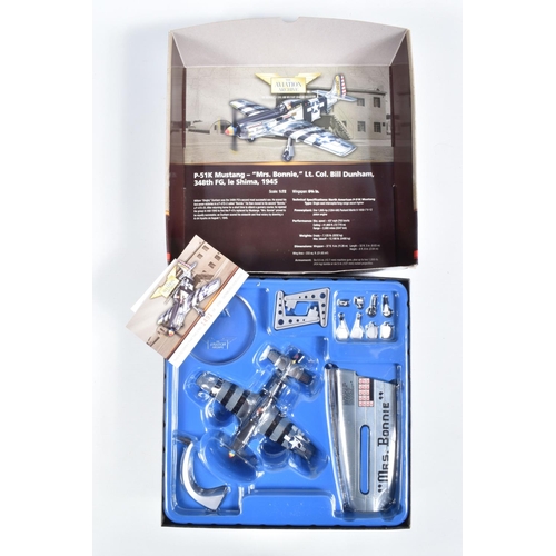 52 - THREE BOXED 1:72 SCALE CORGI AVIATION ARCHIVE DIECAST MODEL AIRCRAFTS, the first a N.A P-51D Mustang... 