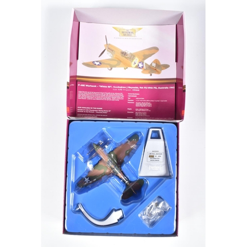 62 - FIVE BOXED CORGI AVIATION ARCHIVE DIECAST MODEL AIRCRAFTS, the first a 1:72 scale Corsair IV, number... 