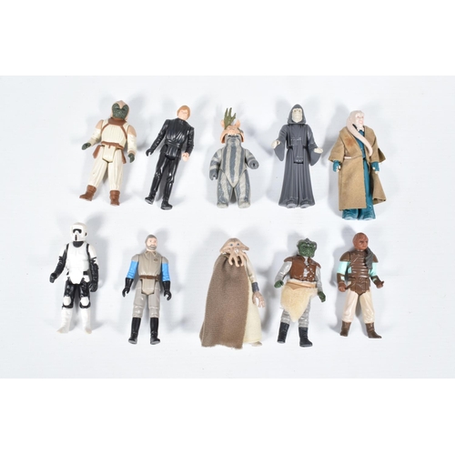 8 - A COLLLECTION OF LFL STAR WARS RETURN OF THE JEDI FIGURES, to include a 1982 Admiral Ackbar with sti... 