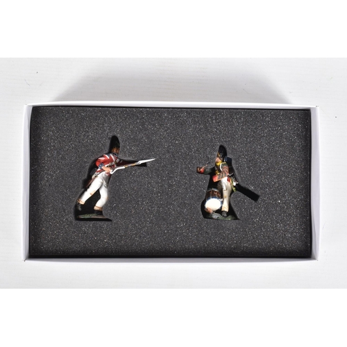 104 - THREE BOXED BRITAINS 1ST GEAR NAPOLEONIC WATERLOO HOUGOUMONT FIGHT IN THE COURTYARD HAND TO HAND SET... 