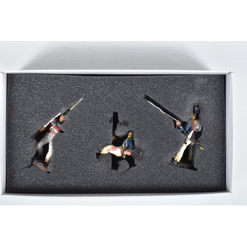 104 - THREE BOXED BRITAINS 1ST GEAR NAPOLEONIC WATERLOO HOUGOUMONT FIGHT IN THE COURTYARD HAND TO HAND SET... 