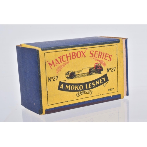 70 - A BOXED MOKO LESNEY MATCHBOX SERIES BEDFORD  ARTICULATED LOW LOADER, No.27, earlier small er version... 