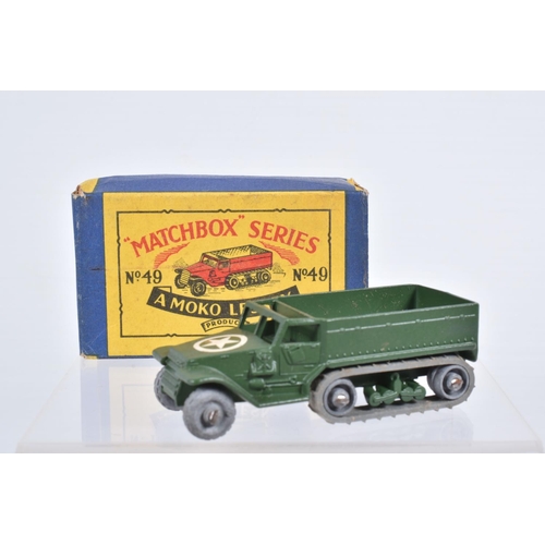 71 - TEN BOXED MOKO LESNEY MATCHBOX SERIES MILITARY VEHICLES, M3 Personnel Carrier, No.49, with star to b... 