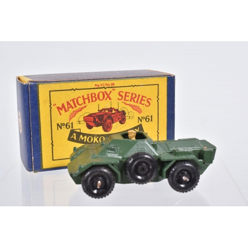 71 - TEN BOXED MOKO LESNEY MATCHBOX SERIES MILITARY VEHICLES, M3 Personnel Carrier, No.49, with star to b... 