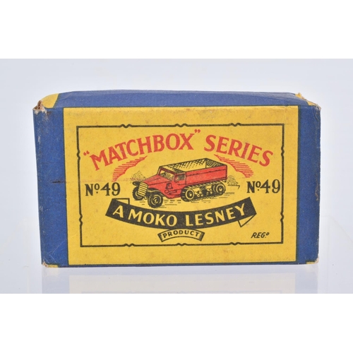 71 - TEN BOXED MOKO LESNEY MATCHBOX SERIES MILITARY VEHICLES, M3 Personnel Carrier, No.49, with star to b... 