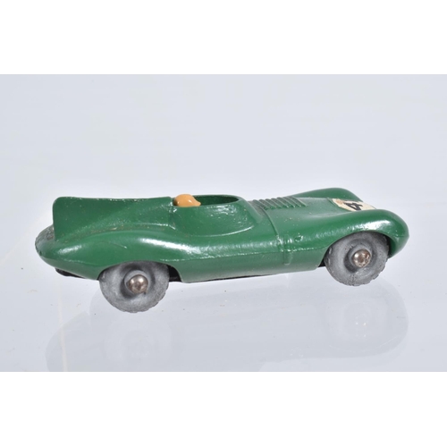 72 - FOUR BOXED MOKO LESNEY MATCHBOX SERIES BRITISH SPORTS, RACING AND LUXURY CAR MODELS, Jaguar D Type, ... 