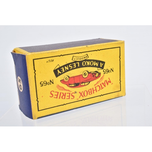 72 - FOUR BOXED MOKO LESNEY MATCHBOX SERIES BRITISH SPORTS, RACING AND LUXURY CAR MODELS, Jaguar D Type, ... 