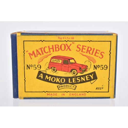 74 - FIVE BOXED MOKO LESNEY MATCHBOX SERIES VAN MODELS, Volkswagen Van, No.34, metal wheels, Bedford CA '... 