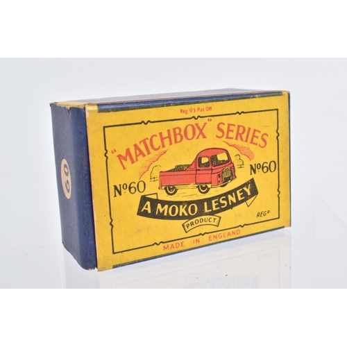 74 - FIVE BOXED MOKO LESNEY MATCHBOX SERIES VAN MODELS, Volkswagen Van, No.34, metal wheels, Bedford CA '... 