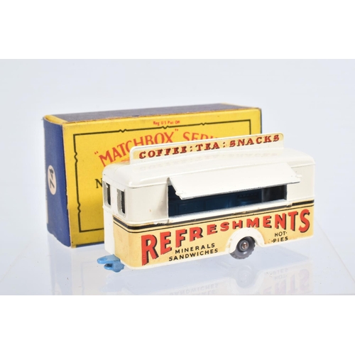 75 - A BOXED MOKO LESNEY MATCHBOX SERIES MOBILE CANTEEN,No.74, white/cream body, light blue base and inte... 