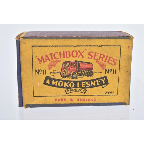 79 - SEVEN BOXED MOKO LESNEY MATCHBOX SERIES LORRY AND TRUCK MODELS, E.R.F. Road Tanker 'Esso', No.11, re... 