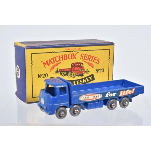 79 - SEVEN BOXED MOKO LESNEY MATCHBOX SERIES LORRY AND TRUCK MODELS, E.R.F. Road Tanker 'Esso', No.11, re... 