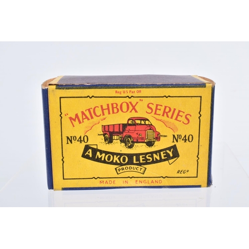 79 - SEVEN BOXED MOKO LESNEY MATCHBOX SERIES LORRY AND TRUCK MODELS, E.R.F. Road Tanker 'Esso', No.11, re... 