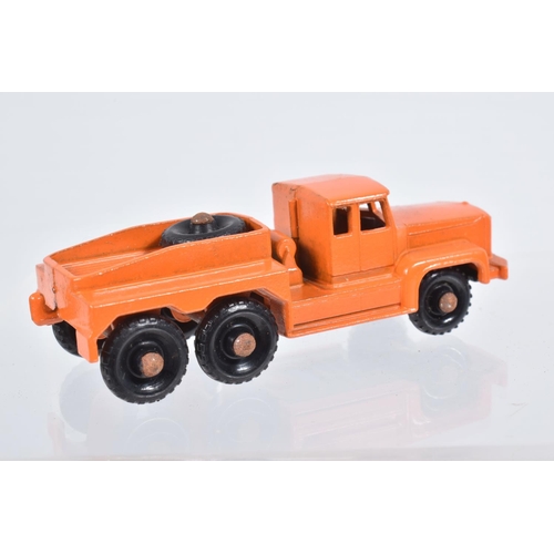 79 - SEVEN BOXED MOKO LESNEY MATCHBOX SERIES LORRY AND TRUCK MODELS, E.R.F. Road Tanker 'Esso', No.11, re... 