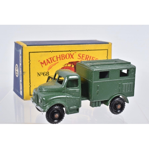 80 - SEVEN BOXED MOKO LESNEY MATCHBOX SERIES MILITARY VEHICLES, Saracen Personnel Carrier, No.54, D.U.K.W... 