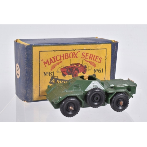 80 - SEVEN BOXED MOKO LESNEY MATCHBOX SERIES MILITARY VEHICLES, Saracen Personnel Carrier, No.54, D.U.K.W... 