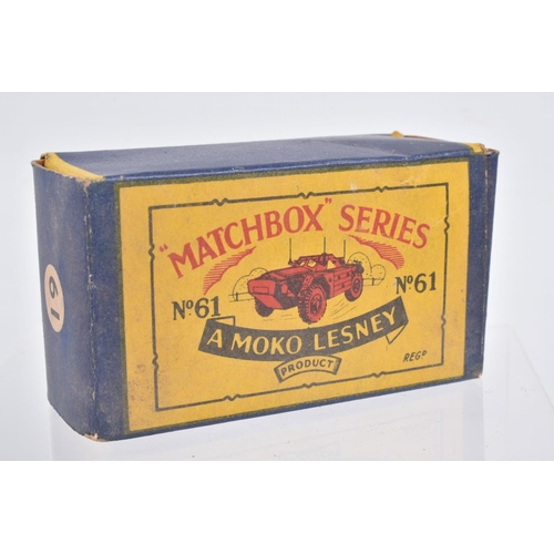 80 - SEVEN BOXED MOKO LESNEY MATCHBOX SERIES MILITARY VEHICLES, Saracen Personnel Carrier, No.54, D.U.K.W... 