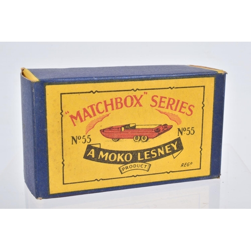 80 - SEVEN BOXED MOKO LESNEY MATCHBOX SERIES MILITARY VEHICLES, Saracen Personnel Carrier, No.54, D.U.K.W... 