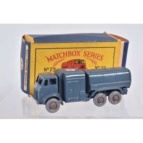 80 - SEVEN BOXED MOKO LESNEY MATCHBOX SERIES MILITARY VEHICLES, Saracen Personnel Carrier, No.54, D.U.K.W... 