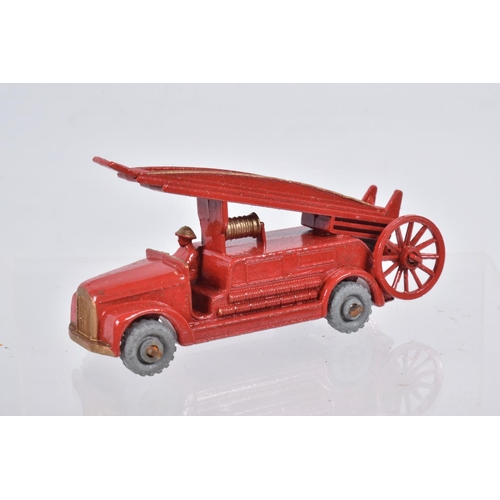 81 - SIX BOXED MOKO LESNEY MATCHBOX SERIES MODELS, Dennis Fire Escape, No.9, version with front bumper, g... 