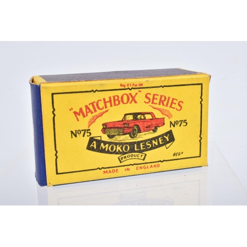 82 - SIX BOXED MOKO LESNEY MATCHBOX SERIES CAR MODELS,  Ford Anglia, No.7, grey plastic wheels, Volkswage... 