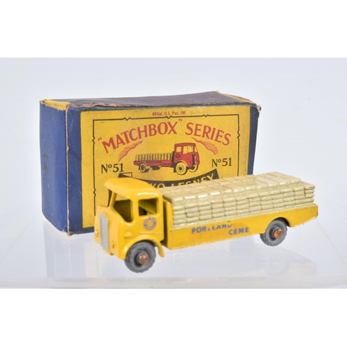 85 - FIVE BOXED MOKO LESNEY MATCHBOX SERIES LORRY AND TRUCK MODELS, Bedford Removals Van, No.17, Magirus-... 