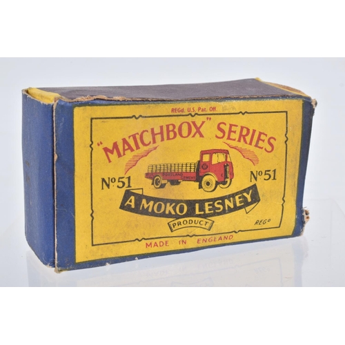 85 - FIVE BOXED MOKO LESNEY MATCHBOX SERIES LORRY AND TRUCK MODELS, Bedford Removals Van, No.17, Magirus-... 