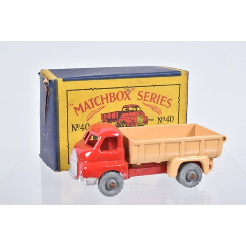 85 - FIVE BOXED MOKO LESNEY MATCHBOX SERIES LORRY AND TRUCK MODELS, Bedford Removals Van, No.17, Magirus-... 