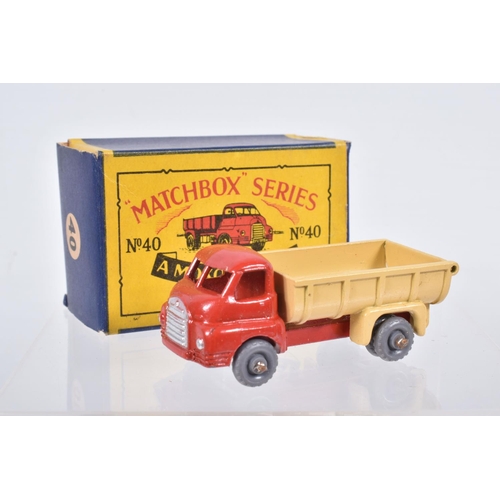 87 - SIX BOXED MOKO LESNEY MATCHBOX SERIES MODELS, Bedford CA Van 'Dunlop', No.25, metal wheels, Magirus ... 