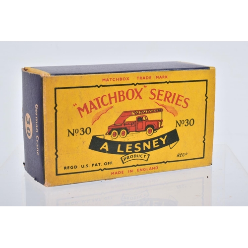 87 - SIX BOXED MOKO LESNEY MATCHBOX SERIES MODELS, Bedford CA Van 'Dunlop', No.25, metal wheels, Magirus ... 