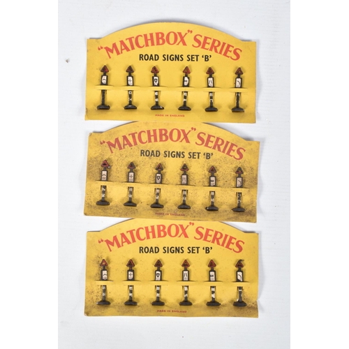 95 - A QUANTITY OF PIRATED MATCHBOX SERIES ROAD SIGNS SET A & SET B,  1950's pirated copies of the Matchb... 