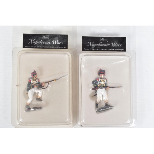 112 - SEVEN BOXED BRITAINS NAPOLEONIC FIGURES, to include a French Dragoons General 36013, French Chasseur... 