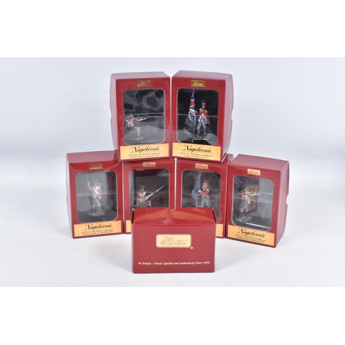 114 - SEVEN BOXED BRITAINS BRITISH 42ND HIGHLANDER FIGURES, to include numbered 36017, 36018, 36020, 36021... 