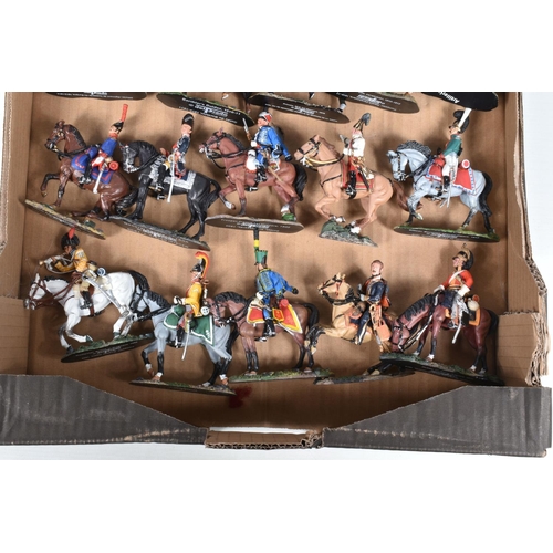 117 - AN ALMOST COMPLETE RUN FROM 1-120 OF UNBOXED DEL PRADO CAVALRY OF THE NAPOLEONIC WAR WITH BINDERS OF... 