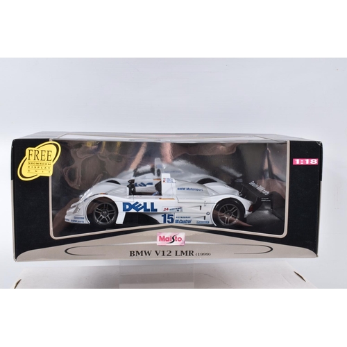 123 - THREE BOXED  DIECAST RACING CARS, to include a PMA Minichamps 1:18 scale Williams F1 BMW FW25 J.P. M... 