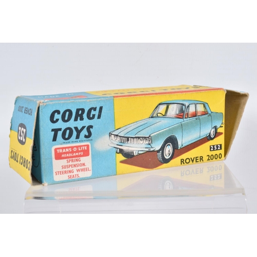 131 - THREE BOXED CORGI TOYS CARS, Austin Seven, No.225, red body, yellow interior spun hubs, Jaguar Mk.X,... 