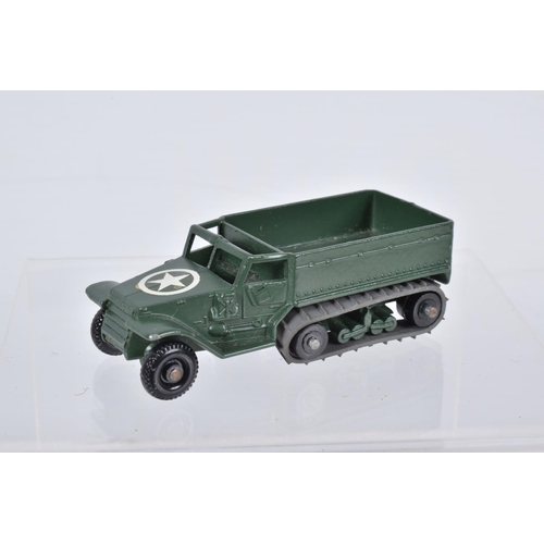 133 - FOUR BOXED LESNEY MATCHBOX SERIES MODELS, M3 Personnel Carrier, No.49, star to bonnet, black wheels ... 