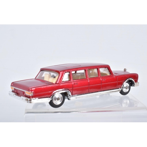 134 - THREE BOXED CORGI TOYS CARS, Mercedes-Benz 600 Pullman, No.247, metallic red body, cream interior, w... 