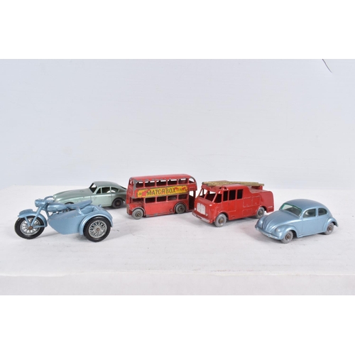 136 - A SMALL QUANTITY OF UNBOXED AND ASSORTED PLAYWORN DIECAST VEHICLES, to include Corgi Toys Simca 1000... 