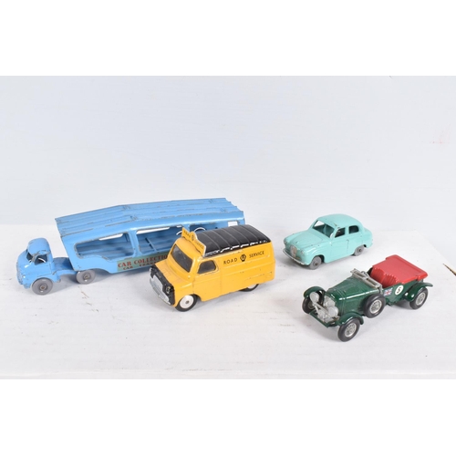 136 - A SMALL QUANTITY OF UNBOXED AND ASSORTED PLAYWORN DIECAST VEHICLES, to include Corgi Toys Simca 1000... 