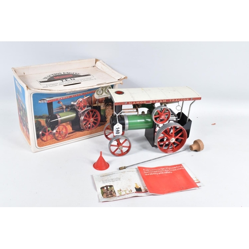 140 - A BOXED TE1A MAMOD STEAM TRACTOR, red, green, cream, and black in colour, model looks to have been f... 