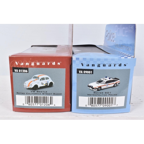 153 - TWELVE BOXED VANGUARDS DIECAST 1:43 SCALE MODEL VEHICLES, to include a 100th Anniversary Collection ... 