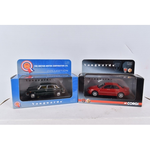 153 - TWELVE BOXED VANGUARDS DIECAST 1:43 SCALE MODEL VEHICLES, to include a 100th Anniversary Collection ... 